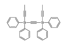 2-[diphenyl(prop-1-ynyl)silyl]ethynyl-diphenyl-prop-1-ynylsilane Structure