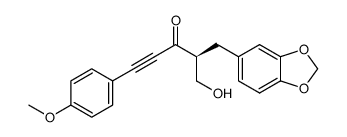 (2S)-1-hydroxy-5-(4-methoxyphenyl)-2-(3,4-methylenedioxyphenyl)methyl-4-pentyn-3-one Structure