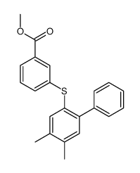 methyl 3-(4,5-dimethyl-2-phenylphenyl)sulfanylbenzoate结构式