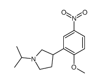 3-(2-methoxy-5-nitrophenyl)-1-propan-2-ylpyrrolidine结构式