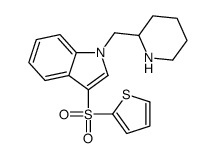 1-(piperidin-2-ylmethyl)-3-thiophen-2-ylsulfonylindole结构式