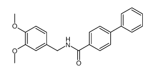 N-[(3,4-dimethoxyphenyl)methyl]-4-phenylbenzamide结构式