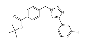 4-[5-(3-Iodo-phenyl)-tetrazol-2-ylmethyl]-benzoic acid tert-butyl ester Structure