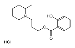 3-(2,6-dimethylpiperidin-1-ium-1-yl)propyl 2-hydroxybenzoate,chloride Structure