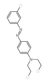 Benzenamine,N,N-bis(2-chloroethyl)-4-[2-(3-chlorophenyl)diazenyl]- Structure