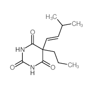 5-[(E)-3-methylbut-1-enyl]-5-propyl-1,3-diazinane-2,4,6-trione structure