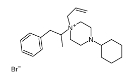 4-cyclohexyl-1-(1-phenylpropan-2-yl)-1-prop-2-enylpiperazin-1-ium,bromide Structure
