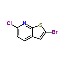 2-溴-6-氯噻吩并[2,3-b]吡啶结构式