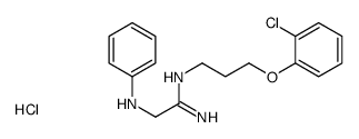 2-anilino-N'-[3-(2-chlorophenoxy)propyl]ethanimidamide,hydrochloride Structure