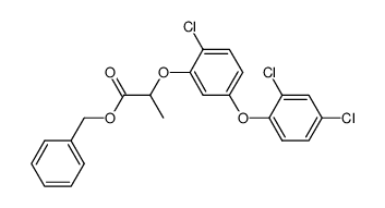 2-[2-Chloro-5-(2,4-dichloro-phenoxy)-phenoxy]-propionic acid benzyl ester Structure