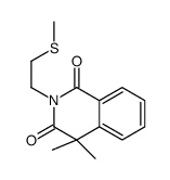 4,4-dimethyl-2-(2-methylsulfanylethyl)isoquinoline-1,3-dione结构式