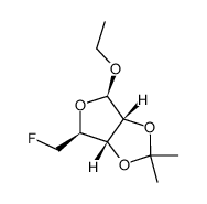 ba-D-Ribofuranoside, ethyl 5-deoxy-5-fluoro-2,3-O-(1-methylethylidene)- (9CI) Structure