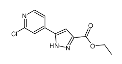 ethyl 3-(2-chloropyridin-4-yl)-1H-pyrazole-5-carboxylate Structure