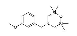 4-[(3-methoxyphenyl)methyl]-2,2,6,6-tetramethyl-1,4,2,6-oxazadisilinane结构式