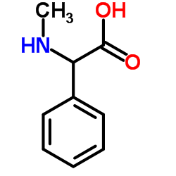 Benzeneacetic acid, a-(methylamino)- structure