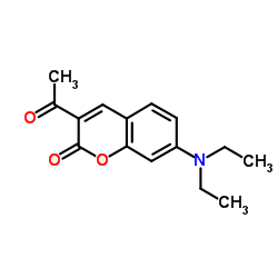 3-乙酰基-7-二乙基氨基香豆素结构式
