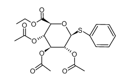 .beta.-D-Glucopyranosiduronic acid, phenyl 1-thio-, ethyl ester, triacetate结构式