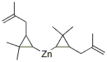 Bis[2,2-dimethyl-3-(2-methyl-2-propenyl)cyclopropyl]zinc structure