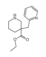 3-Pyridin-2-ylmethyl-piperidine-3-carboxylic acid ethyl ester结构式
