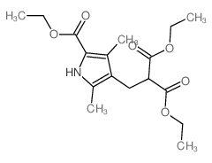 diethyl 2-[(5-ethoxycarbonyl-2,4-dimethyl-1H-pyrrol-3-yl)methyl]propanedioate structure