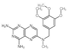 N6-methyl-N6-[(3,4,5-trimethoxyphenyl)methyl]pteridine-2,4,6-triamine结构式