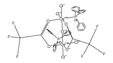 [Os(IV)2(μ-O)(μ-O2CCF3)2Cl4(PPh3)2]结构式