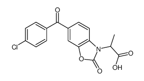 2-[6-(4-chlorobenzoyl)-2-oxo-1,3-benzoxazol-3-yl]propanoic acid Structure