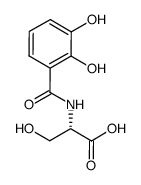 (2S)-2-[(2,3-dihydroxybenzoyl)amino]-3-hydroxy-propanoic acid structure