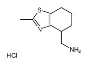 (2-methyl-4,5,6,7-tetrahydro-1,3-benzothiazol-4-yl)methanamine,hydrochloride Structure