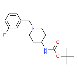 tert-Butyl 1-(3-fluorobenzyl)piperidin-4-ylcarbamate结构式