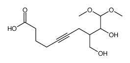 9-hydroxy-8-(hydroxymethyl)-10,10-dimethoxydec-5-ynoic acid Structure