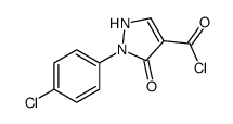 2-(4-chlorophenyl)-3-oxo-1H-pyrazole-4-carbonyl chloride结构式