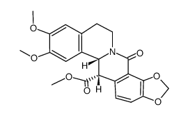 (+/-)-cis-2,3-Dimethoxy-8-oxo-9,10-(methylenedioxy)-13-(methoxycarbonyl)tetrahydroprotoberberine Structure