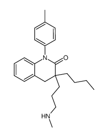 3-butyl-3-(3-methylamino-propyl)-1-p-tolyl-3,4-dihydro-1H-quinolin-2-one结构式