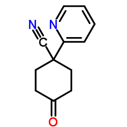 4-Oxo-1-(2-pyridinyl)cyclohexanecarbonitrile structure