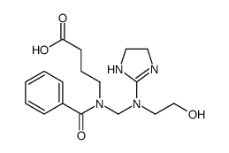 4-[benzoyl-[[4,5-dihydro-1H-imidazol-2-yl(2-hydroxyethyl)amino]methyl]amino]butanoic acid Structure