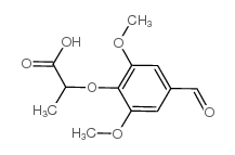 2-(4-formyl-2,6-dimethoxyphenoxy)propanoic acid结构式