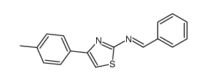 (E)-N-[4-(4-methylphenyl)-1,3-thiazol-2-yl]-1-phenylmethanimine结构式