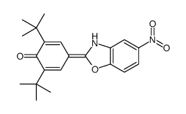 2,6-ditert-butyl-4-(5-nitro-3H-1,3-benzoxazol-2-ylidene)cyclohexa-2,5-dien-1-one结构式
