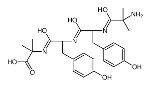2-[[(2S)-2-[[(2S)-2-[(2-amino-2-methylpropanoyl)amino]-3-(4-hydroxyphenyl)propanoyl]amino]-3-(4-hydroxyphenyl)propanoyl]amino]-2-methylpropanoic acid结构式