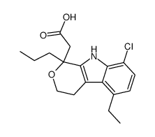 (8-Chloro-5-ethyl-1-propyl-1,3,4,9-tetrahydro-pyrano[3,4-b]indol-1-yl)-acetic acid Structure