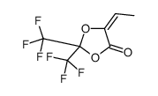 5-ethylidene-2,2-bis(trifluoromethyl)-1,3-dioxolan-4-one结构式