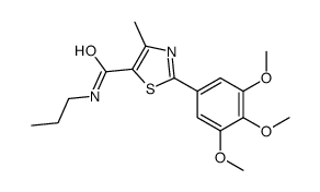 4-methyl-N-propyl-2-(3,4,5-trimethoxyphenyl)-1,3-thiazole-5-carboxamide结构式