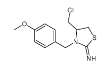4-(chloromethyl)-3-[(4-methoxyphenyl)methyl]-1,3-thiazolidin-2-imine Structure