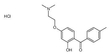 [4-[2-(dimethylamino)ethoxy]-2-hydroxyphenyl] (4-methylphenyl) ketone hydrochloride Structure