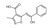 5-benzamido-3-methyl-1,2-oxazole-4-carboxylic acid结构式