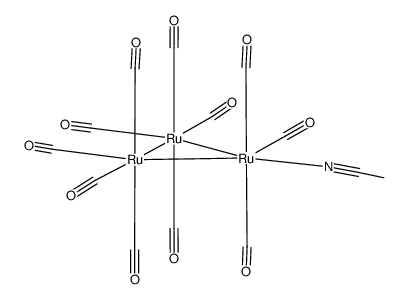Ru3(CO)11(acetonitrile) Structure