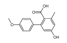 5-hydroxy-4'-methoxy-3-methyl-biphenyl-2-carboxylic acid结构式