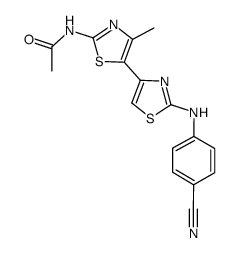 N-{2-[(4-cyanophenyl)amino]-4'-methyl-4,5'-bi-1,3-thiazol-2'-yl}acetamide Structure