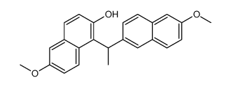 6-methoxy-1-[1-(6-methoxynaphthalen-2-yl)ethyl]naphthalen-2-ol结构式